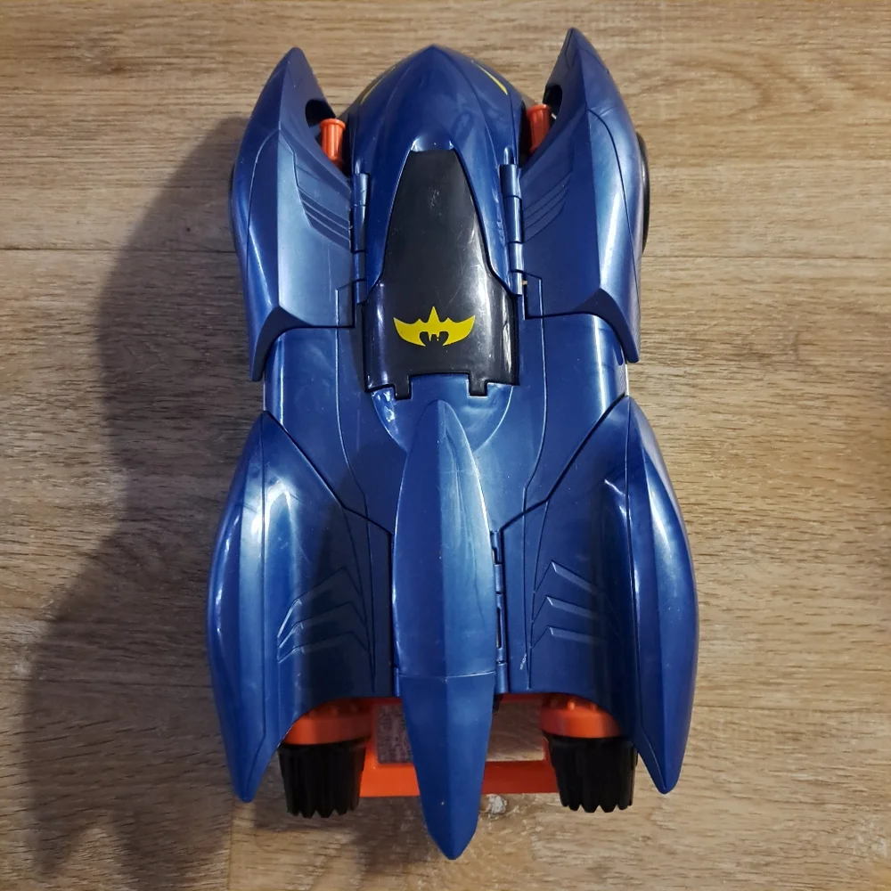 Mattel DC Comics Batman Transform & Attack Batmobile Blue Vehicle Kid's Toy